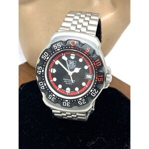 Tag Heuer Unisex Watch WA1214 Professional Swiss Quartz Red Black Dial 34mm